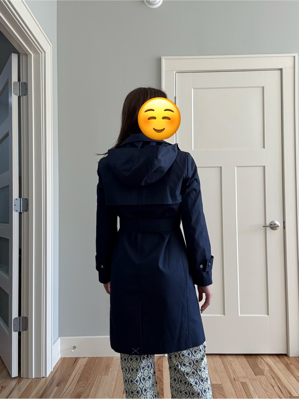 J.Crew Womens New Icon Trench Coat Navy Size 0P - Picture 3 of 4